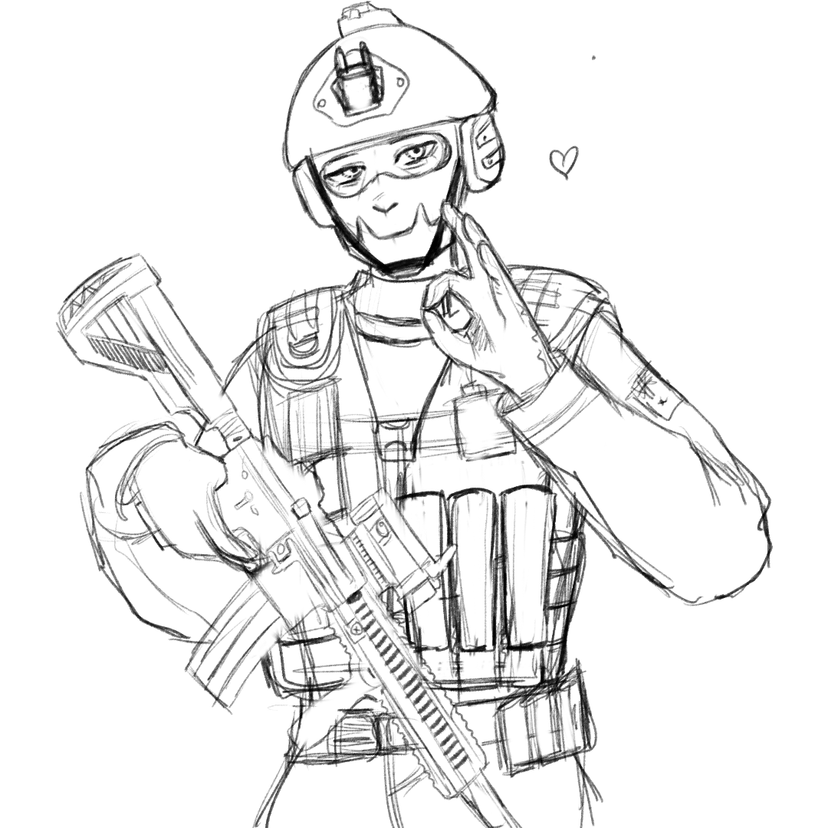 soldier sketch