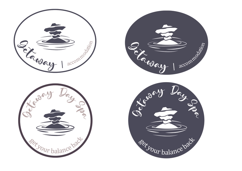 getaway day spa logo set 1