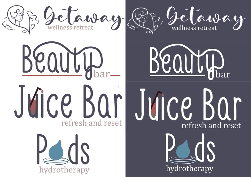 getaway day spa logo set 2